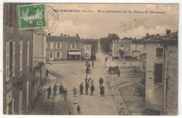 85 - SAINTE-HERMINE - Vue Générale De La Place St-Hermant - Sainte Hermine
