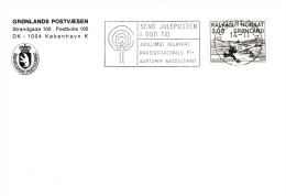 Greenland: Christmas - Mail Christmas Post Early Posted Sukkertoppen 14.11.1983 (G51-76) - Storia Postale
