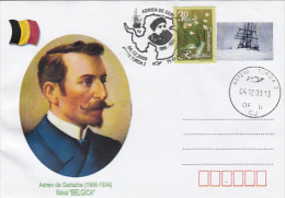 9571- BELGICA ANTARCTIC EXPEDITION, A. DE GHERLACHE, SPECIAL COVER, 2009, ROMANIA - Expéditions Antarctiques