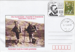 9585- OTTO NORDENSKJOLD, GREENLAND EXPEDITION, SPECIAL COVER, 2009, ROMANIA - Explorateurs