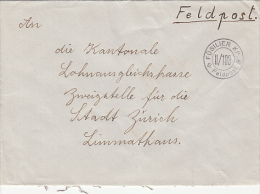 9591- FUSILIER KP FIELD POST, MILITARY WAR FIELD CORRESPONDENCE, SWITZERLAND - Cartas & Documentos