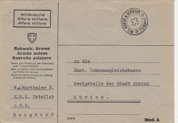 9592- SWISS ARMY, MILITARY SCHOOL FIELD POST, MILITARY WAR FIELD CORRESPONDENCE, SWITZERLAND - Documenti