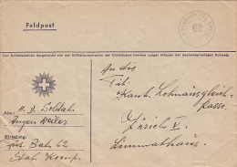 9598- SWISS ARMY, STABSKP. FUS. BAT. 62 FIELD POST, MILITARY WAR FIELD CORRESPONDENCE, SWITZERLAND - Documenti