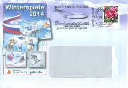 BRD Lorch MWST 2014 Zeppelin Und Luftpost Olympische Winterspiele 2014 Abfahrtsläufer Maskottchen - Winter 2014: Sochi