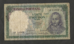 PORTUGAL - BANCO De PORTUGAL - 20 ESCUDOS (1960) - A. L. De MENEZES - Portugal