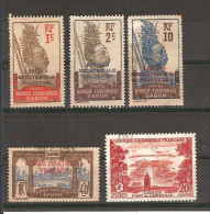 A.E.F. GABON Lot De 5 Timbres Oblitérés //  Livraison En Vrac Sans Présentoir / (à L´unité Sur Demande 0.30 Euro) - Sonstige & Ohne Zuordnung