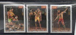 POLYNESIE  2002 - N° 669/671 **HEIVA 2002  : Sport JAVELOT  Cote 11.30  € - Neufs