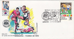 USA'94 SOCCER WORLD CUP, GERMANY- SOUTH KOREA GAME, SPECIAL COVER, 1994, ROMANIA - 1994 – USA
