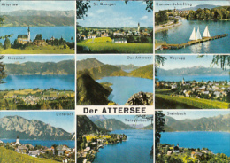 CPA ATTERSEE- LAKE, TOWNS, SHIPS, DIFFERENT VIEWS - Attersee-Orte