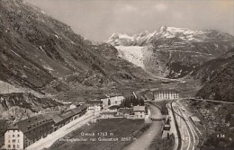 CPA GLETSCH- HAMLET, GALENSTOCK MOUNTAIN, PANORAMA - Lens