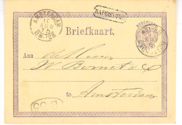 9 AUG 1875 Bk Van Rotterdam Naar Amsterdam Met NAPOSTTIJD In Kastje - Cartas & Documentos