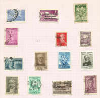 Argentine N°564 à 567, 569 à 578 Côte 2.35 Euros - Used Stamps