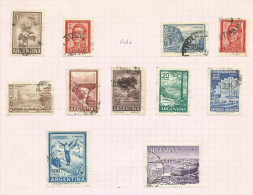Argentine N°602 à 604B, 605 à 606F Côte 3.10 Euros - Used Stamps