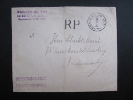 Enveloppe (M42) WERBESTELLE Des RAM Bei Der OFK LÜTTICH Bezirkestelle VERVIERS (5 Vues) CRAPAURUE, 117 Marcophilie DISON - Guerre 40-45 (Lettres & Documents)