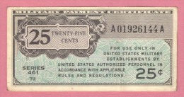 USA United States, 25 Cents, 1946 Military Payment Certificate - 1946 - Series 461