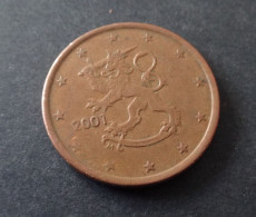 FINLAND  5 EURO CENT  2001.  CIRCULEET - Finlandia