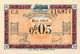 Vouchers Of The Franco-Belgian Railroad In Occupied German Territories,Pick-R1, 0,05 Fr.ND(10.1923),see Scan - Sonstige & Ohne Zuordnung