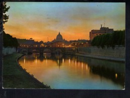 J945 Roma –Castel S. Angelo E Cupola Di San Pietro Al Tramonto - Used 1984 - Castel Sant'Angelo