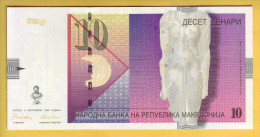 MACEDOINE - Billet De 10 Denari. 8-09-1996. Pick: 14a. NEUF - Noord-Macedonië