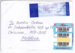 Israel To Moldova ; 2014 ; Used Cover - Lettres & Documents