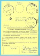 "Document Pour Atente De Remise D´envoi Insuffisamment Affranchi " Met Stempel CLAVIER, Met Vermelding "Decede" - Autres & Non Classés