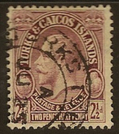 TURKS AND CAICOS 1928 2 1/2d KGV SG 180 U #KW25 - Turks E Caicos