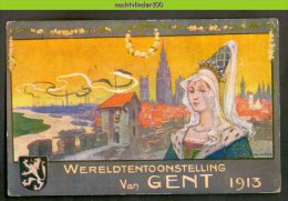 MR890 BELGIË BELGIQUE WERELDTENTOONSTELLING VAN GENT 1913 CITY VIEW POSTCARD - Gent