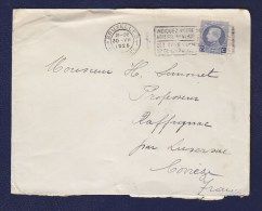 FRANCE. TIMBRE. LETTRE BELGIQUE BRUXELLES CORREZE - Storia Postale