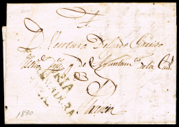 CACERES PREF. - CORIA PE 2 N - 1830 CARTA CIRC. A PLASENCIA - ...-1850 Voorfilatelie