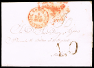 CACERES PREF. - CORIA PE 3 R - 1849 CARTA CIRC. A MADRID - PORTEO 10 - ...-1850 Prefilatelia