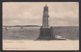 BRAZIL - Pernambuco, Pharol - Lighthouse, Leuchtturm, Year 1910 - Recife