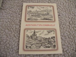 A225.  CPSM.  MONTAIGUT-en-COMBRAILLE.  YVES DUCOURTIOUX.  N° 63338 & 63250.   Non écrite - Montaigut