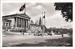 WIEN Parlament Belebt Oldtimer Zwischen 1938 Und 1945 Mit Fahnenschmuck Der Zeit TOP-Erhalung Ungelaufen - Wien Mitte