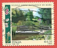 ITALIA REPUBBLICA - USATO - 2013 - Orti Botanici D´Italia - ORTO BOTANICO BARI - € 0,70 - S. 3387 - 2011-20: Gebraucht