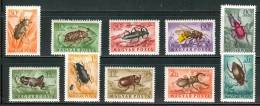 HUNGARY - 1954. AIR -  Various Beetles/Insects Cpl.Set MNH! Mi 1354-1363. - Nuevos