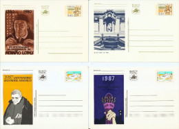 PORTUGAL 1980-87 Four Different Stationery Cards Unused - Covers & Documents