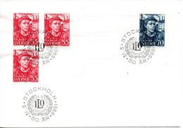 SUEDE. N°613-4 & 613b De 1969 Sur Enveloppe 1er Jour (FDC). OIT. - IAO