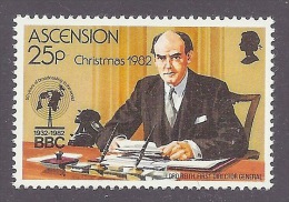 Ascension Island 1982 Christmas - Lord Reith, First Director General, BBC 1932-1982, 50th Anniversary MNH - Ascension