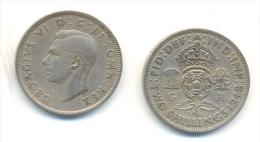 GRAN BRETAGNA  2 SHILLING  ANNO 1948 - J. 1 Florin / 2 Shillings