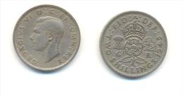 GRAN BRETAGNA  2 SHILLING  ANNO 1949 - J. 1 Florin / 2 Schillings