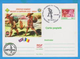 SCOUTS SCOUTING DOG FLAG  ROMANIA POSTAL STATIONERY 2000 - Covers & Documents