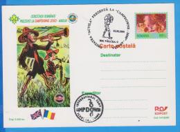 SCOUTS SCOUTING  ORCHESTR FLAG  ROMANIA POSTAL STATIONERY 2000 - Covers & Documents