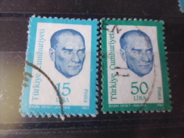 TURQUIE TIMBRE OBLITERE   YVERT N°2406.2407 - Used Stamps