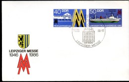 DDR U4 Umschlag MESSE LEIPZIG Sost. 1986  Kat. 4,00 € - Enveloppes - Oblitérées