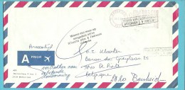 Brief Met Roodfrankeering ZAVENTEM Naar DE PINTE Met Stempel RETOUR../ WOONT NIET MEER... - 1980-1999