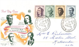 (PH 567) Australia FDC Cover - Famous Australians 1968 (2 Covers) - Explorateurs