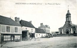 N°414A -cpa Bazoches Sur Hoene -la Place Et L'église- - Bazoches Sur Höne