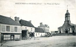 N°414A -cpa Bazoches Sur Hoene -la Place Et L'église- - Bazoches Sur Hoene