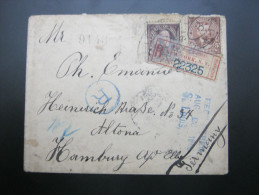 1896 , Registered Letter To Germany - Briefe U. Dokumente