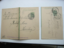 1909/1913 , 2 Streifbänder Nach Deutschland - Stamped Stationery